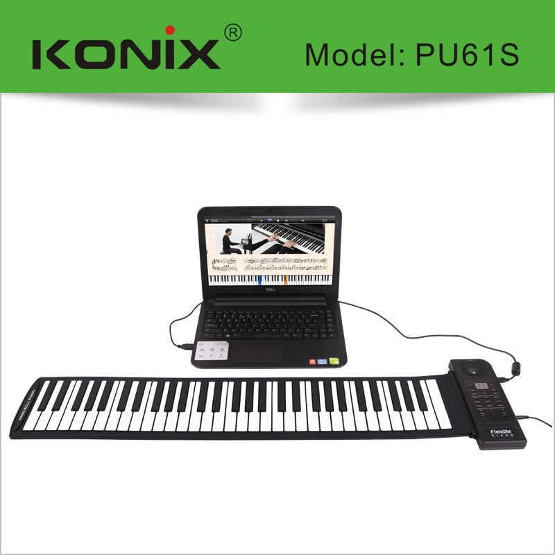 61 Keys Digital Midi Electro<em></em>nic Portable Keyboard Piano Midi Music Flexible Soft Portable Roll-up Gift (並行輸入)問屋・仕入れ・卸・卸売り
