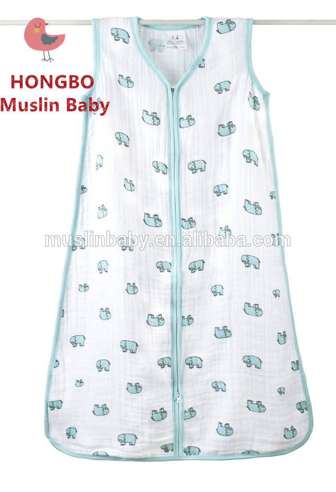 単純なパターンとソフトモスリン生地ニットパターンの赤ん坊の寝袋仕入れ・メーカー・工場