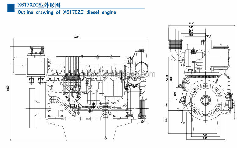 真新しい中国柴X170ZCマリンディーゼルエンジン仕入れ・メーカー・工場