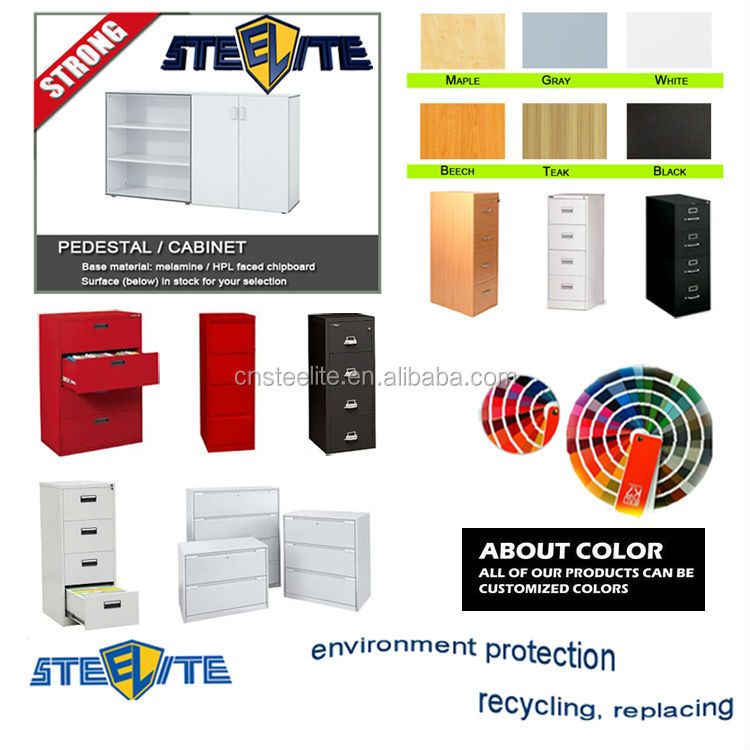 Steelite Paulownia Storage Cabinet Vertical 4 Drawer Metal Storage