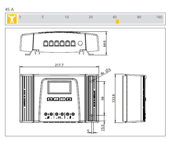 ソーラー充電コントローラip31電力tarom4545( シリーズ充電器stecaコントローラ)問屋・仕入れ・卸・卸売り