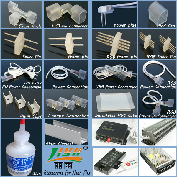 Dc24v、 5w/m、 エピスターチップ10*22mmフレックスledネオンロープライトブルー色、 #ly- cl- 24v- メガバイト問屋・仕入れ・卸・卸売り