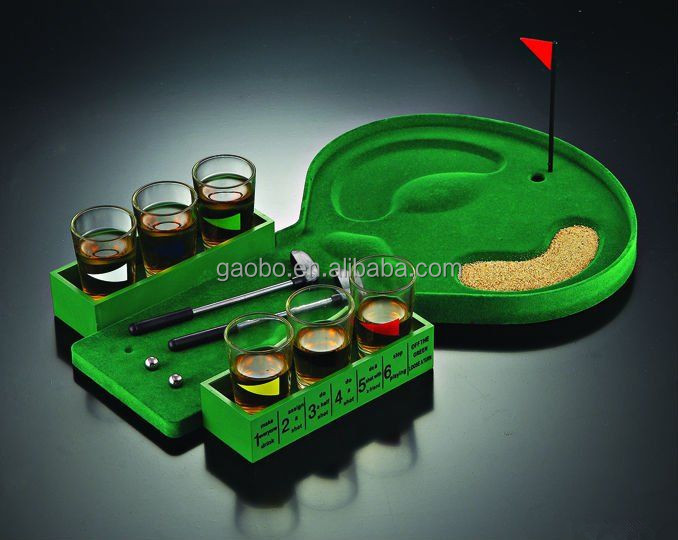 ゴルフ7アクセサリーの飲酒でゲーム6ショットグラス/熱い販売のゴルフの飲酒ゲーム問屋・仕入れ・卸・卸売り