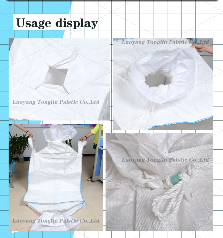 1 ton PP woven FIBC corn starch bulk bags
