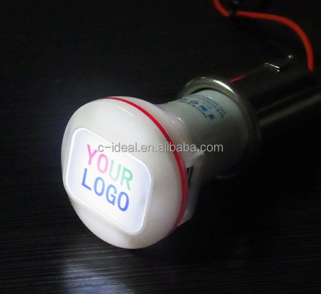 プロモーションusb車の充電器とled照明のロゴ問屋・仕入れ・卸・卸売り