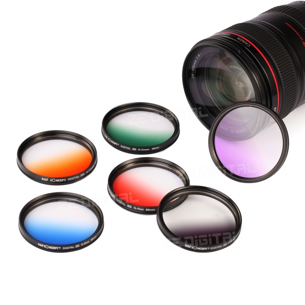 New 52mm Graduated Color Lens Filter Kit Set For Nikon D3100 D3200
