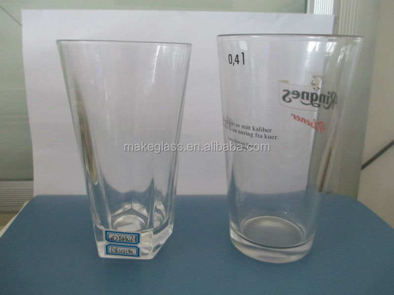 2014 drinking glass 16oz clear glass