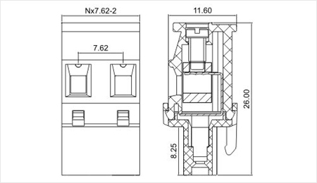 7.62mm300vプラグイン可能なターミナルブロックコネクタの製造仕入れ・メーカー・工場