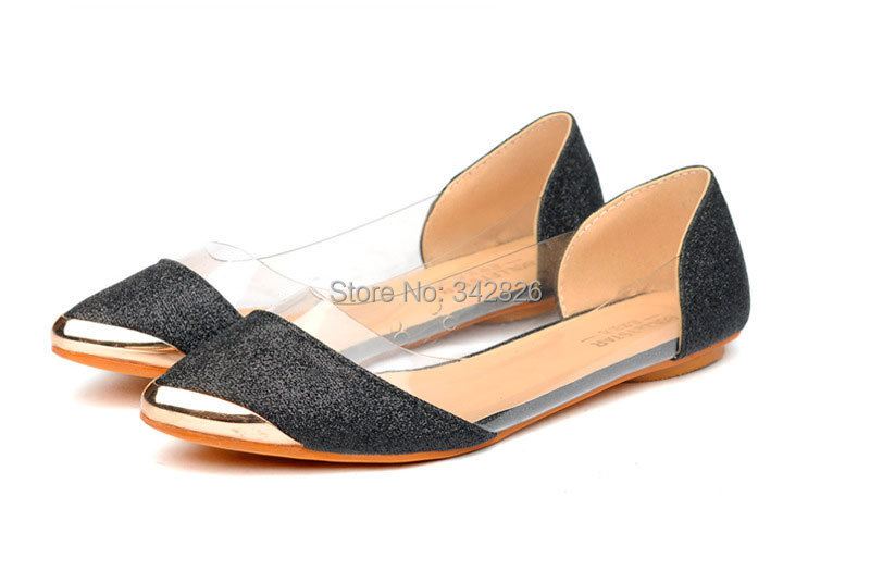 sequin pointed toe flats