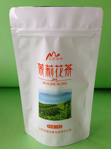 stand up tea bag with zipper