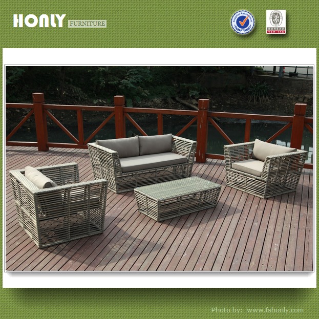 Garden patio outdoor furniture sofa set leisure resin wicker outdoor furniture