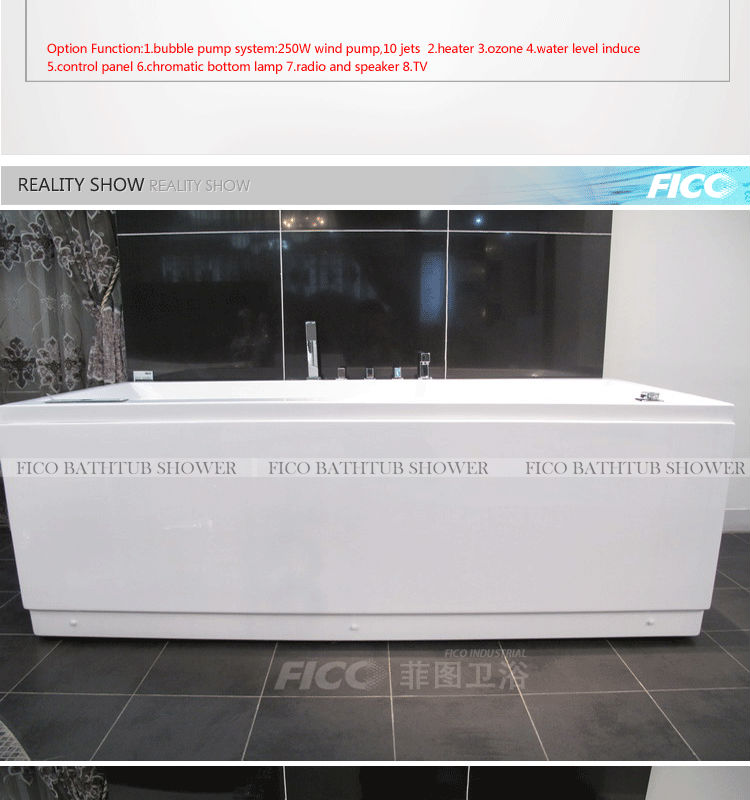 新しいarrvialficoのマッサージの浴槽、 アクリルバスタブ、 fc-227問屋・仕入れ・卸・卸売り