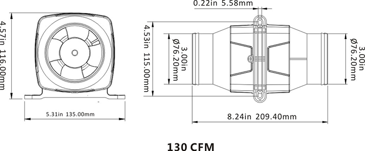 cfmseaflo130ポータブル換気扇問屋・仕入れ・卸・卸売り