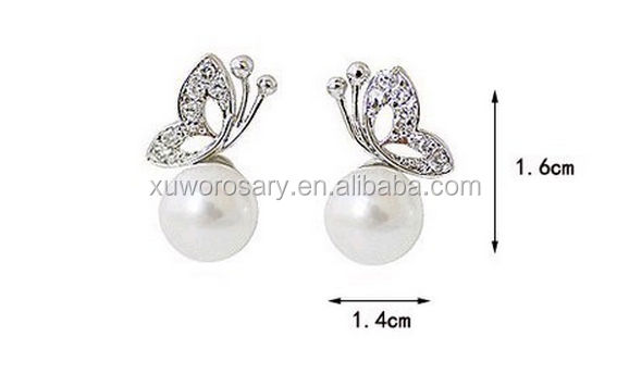オーストリアクリスタルファッションフルラインストーンバタフライ真珠の宝石類のセット( xwt- 1091)問屋・仕入れ・卸・卸売り