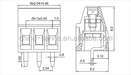 ネジ端子台2.54mmpcb仕入れ・メーカー・工場