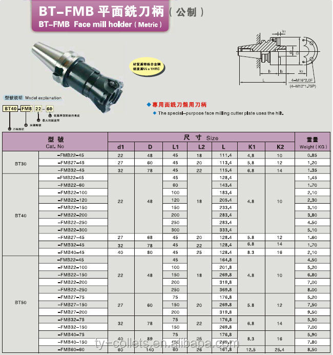 熱い販売の在庫リスト高精度cncフライス工具bt30工具ホルダー問屋・仕入れ・卸・卸売り