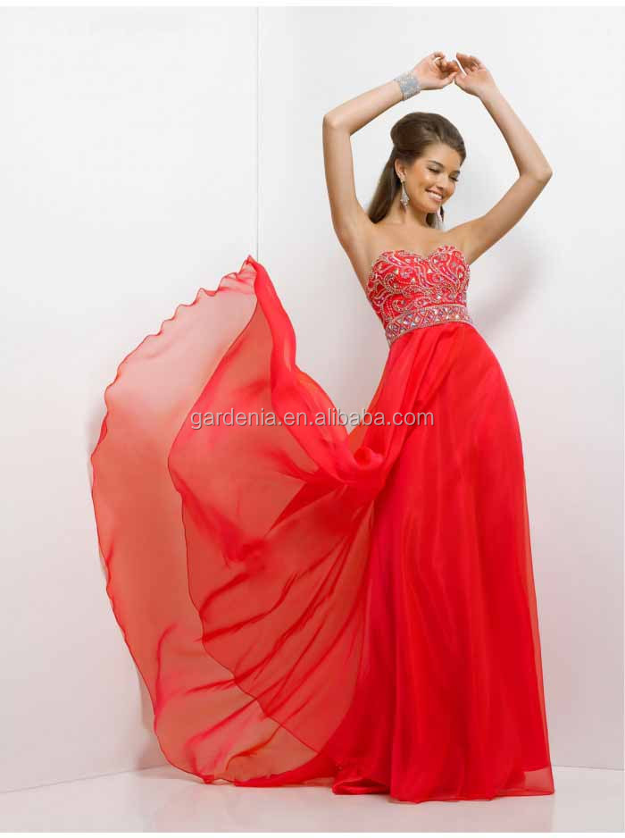 ... line Beaded Top Flowy Chiffon Long Prom Dresses Hong Kong (ZX288