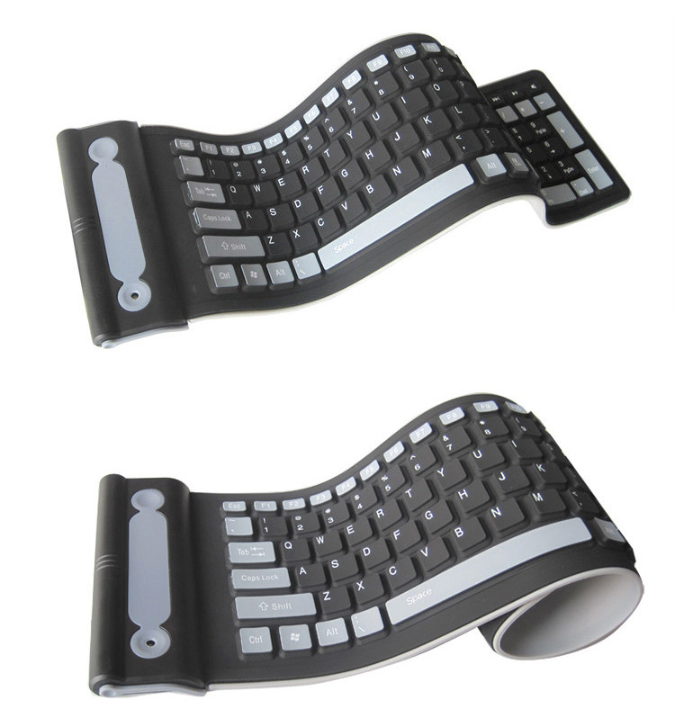 Wholesale Flexible 2.4G Mini Wireless Silicone Keyboard Mute Waterproof