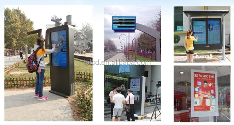 1500nit highway information display outdoor lcd digital signage totem