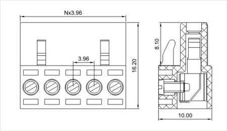 三河3.96mmプラグイン可能なターミナルブロックコネクタの製造仕入れ・メーカー・工場