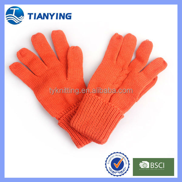 Women acrylic five fingers knitted gloves問屋・仕入れ・卸・卸売り