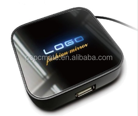 Usbハブと4ポートミラー用ledロゴコンピュータ/ラップトップ問屋・仕入れ・卸・卸売り