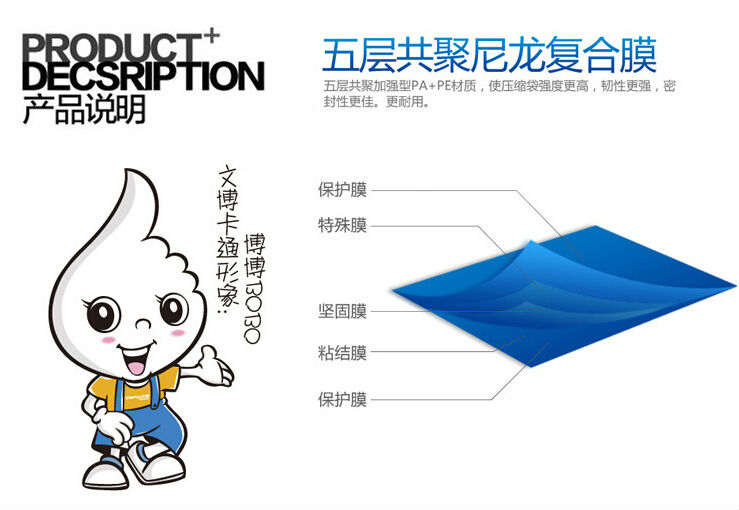 2014年熱い販売pe・ppcustomed印刷された真空ポンプ付き保存袋問屋・仕入れ・卸・卸売り