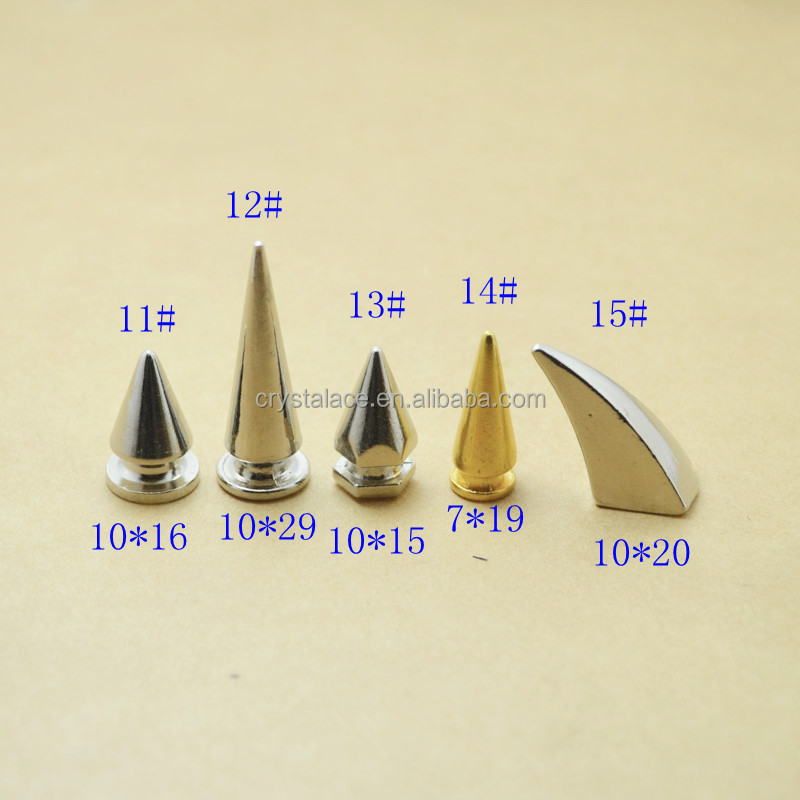 screw back spike studs