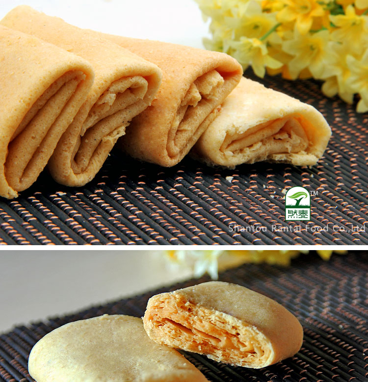 Handmade egg roll in tin can