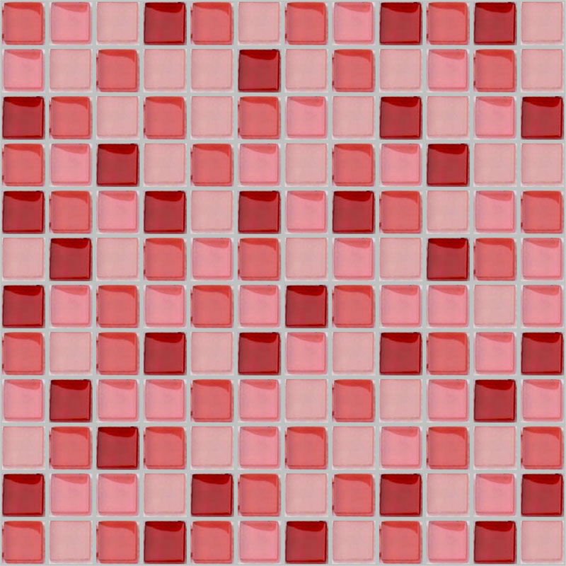 300_300mm_Red_crystal_glass_mosaic_tile
