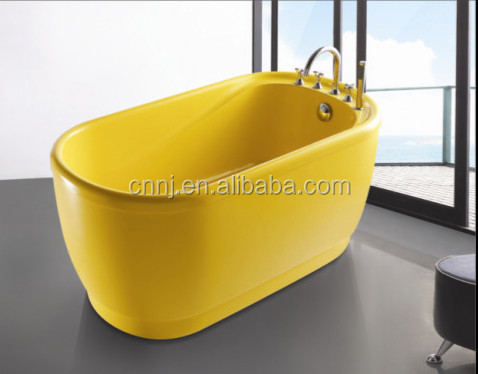 (612A) yellow color small short freestanding bathtub問屋・仕入れ・卸・卸売り