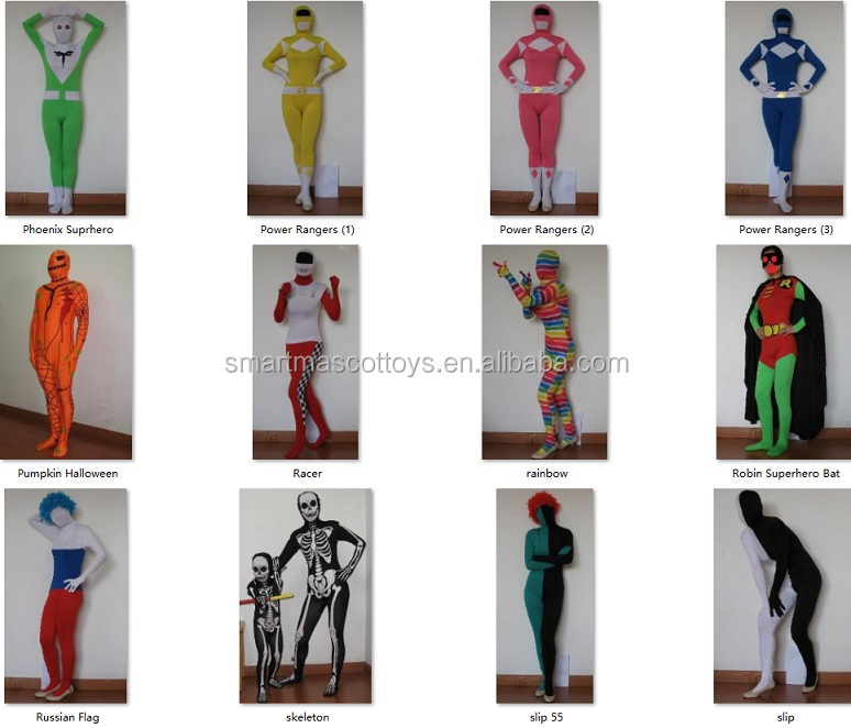 さまざまなハロウィーン卸売全身タイツマスク大人のためのゼンタイmorphsuit問屋・仕入れ・卸・卸売り