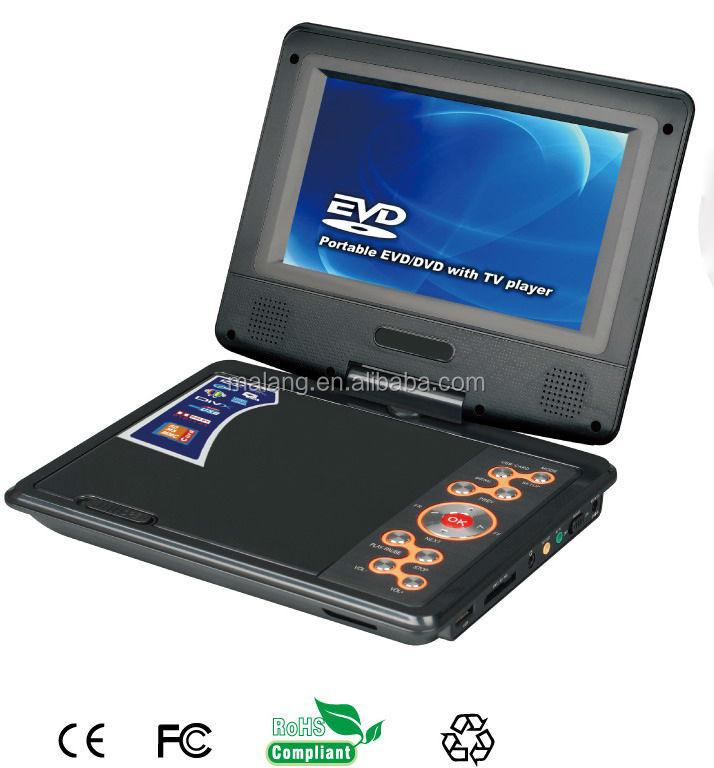 中東のための7インチポータブルdvdプレーヤーtv付き、 usb、 sd、 fmラジオ問屋・仕入れ・卸・卸売り
