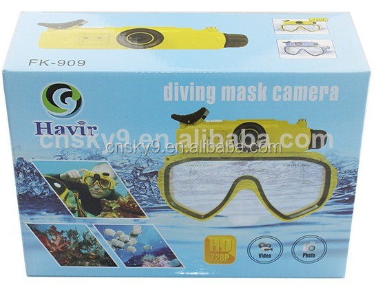 デジタルスキューバhd720p5.0mp30メートルの水中ダイビングマスクのカメラ問屋・仕入れ・卸・卸売り