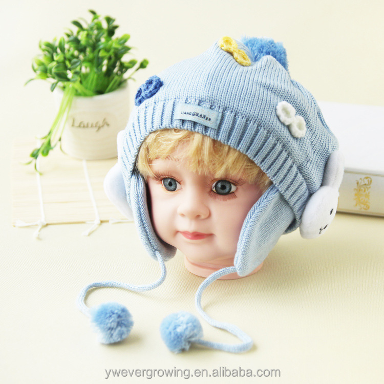 冬の赤ちゃん帽子・キャップを編んだ問屋・仕入れ・卸・卸売り