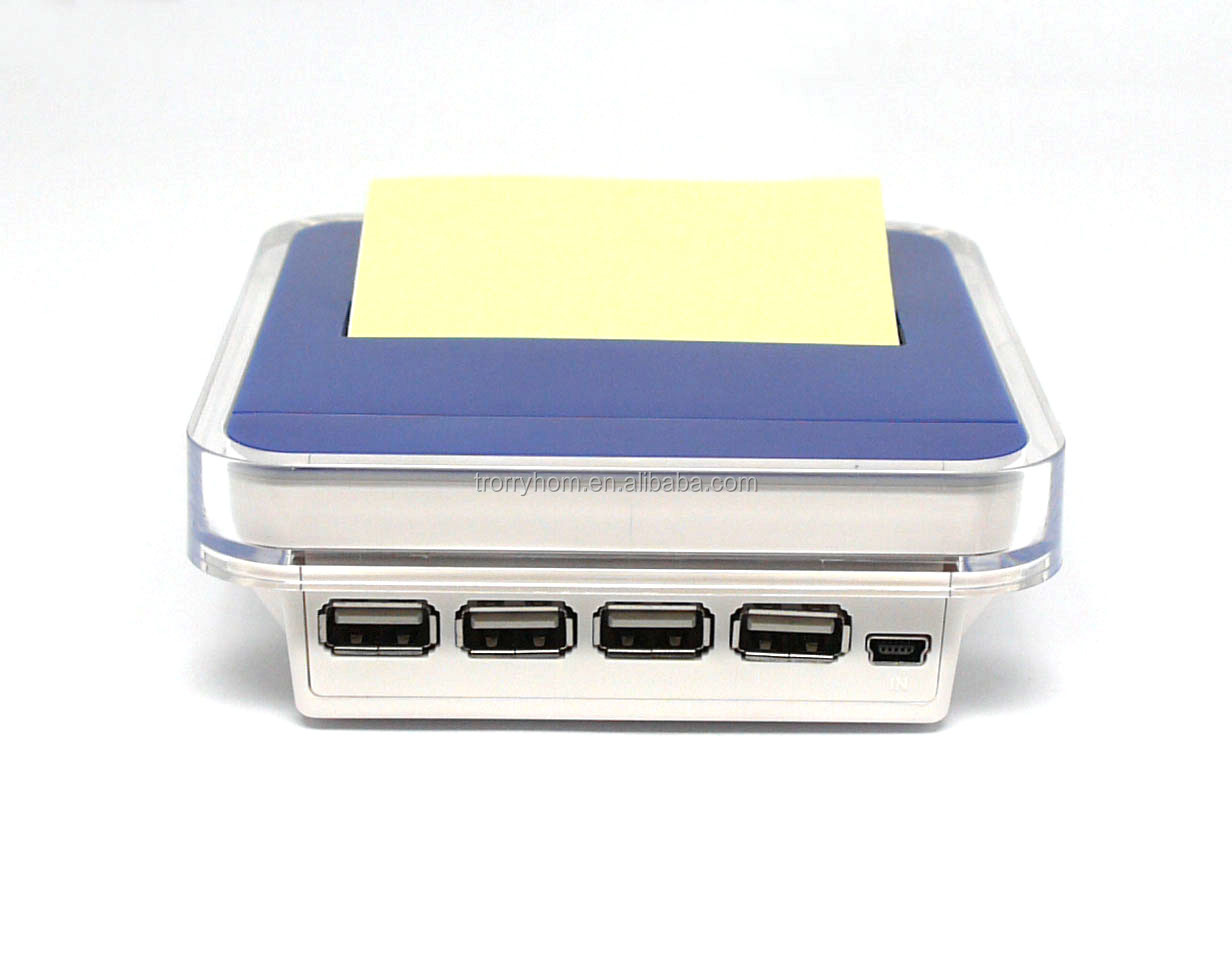 Ledライトusb2.0　4ポート付きノートディスペンサー付きusbハブ問屋・仕入れ・卸・卸売り