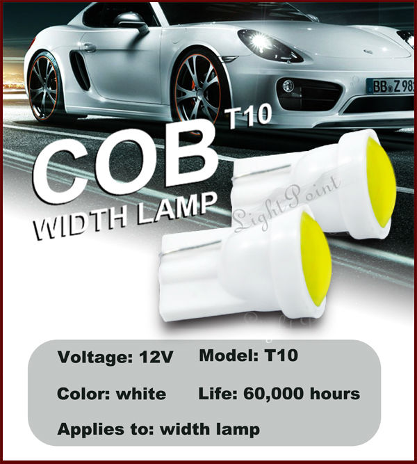 LEDバルブ 面発光 T10ウェッジ球 6chipT10 LED COB 素子採用 ホワイト2個 ポジションランプ/ナンバー灯/ドアランプ/ルームランプ/ルーム球/ウインカー/バックランプなどに問屋・仕入れ・卸・卸売り