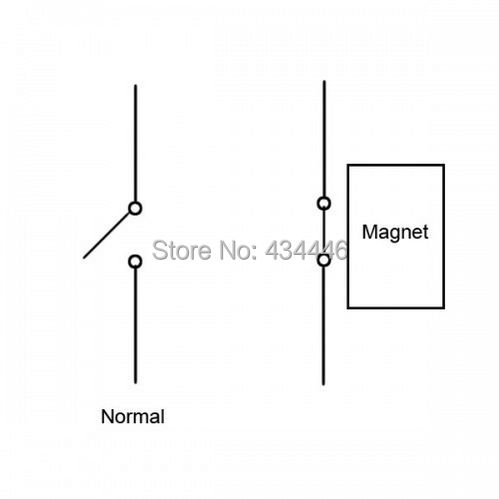 FREE shipping,Wired Magnetic DoorWindow Magnetic Plastic Reed Contact Sensor for Alarm1