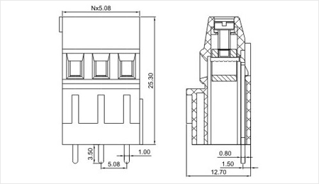 Pcbコネクタの製造三河sh142h-5.08ネジ端子台仕入れ・メーカー・工場