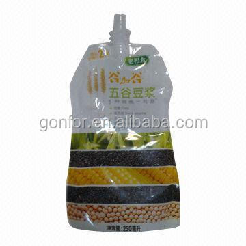 Customized sizes and printing juice drink spout pouch bag