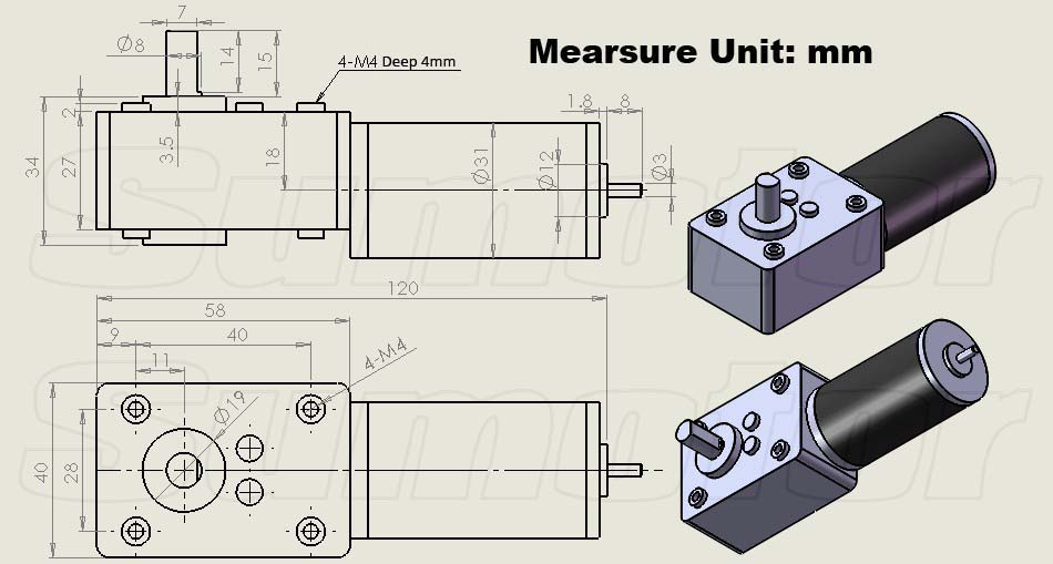 Gw31zy Dc 24 V Solucan Dusurucu Disli Motor Kuyruk Arka Mili Kodlayici Yuksek Tork Dusuk Rpm Akilli Robot Akilli Araba Tekne Modeli Gear Motor Reducing Gearworm Reducer Aliexpress