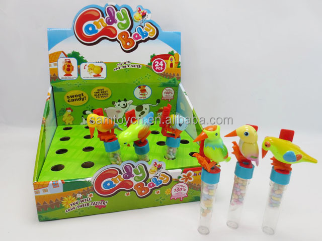 WIND UP CHICKEN&BIRD&PENGUIN CANDY TOYS