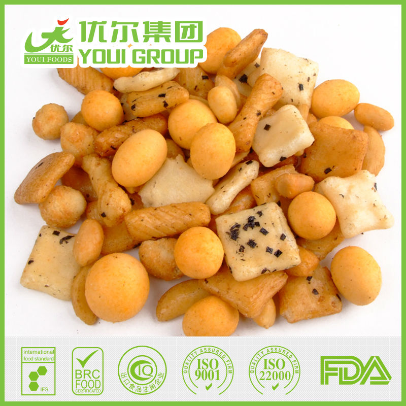 BRC/ FDA/ KOSHER certificated Soft,savory and crispy snacks mix