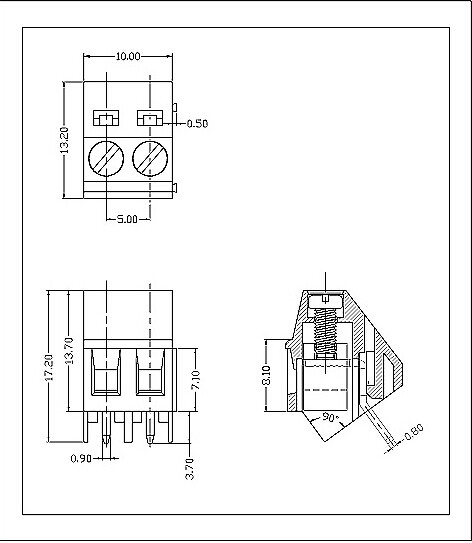 Pcbねじ端子台zb103_5.0mmピッチ端子台仕入れ・メーカー・工場