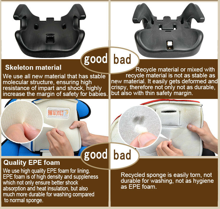 卸売背中が大きく開いブースターカーシート/bulkブースタークッションカーシート問屋・仕入れ・卸・卸売り