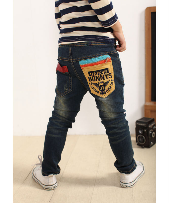 服子供用のハイ品質の純粋な綿の新しいスタイルのバルーンパンツ男の子のファッションジーンズ問屋・仕入れ・卸・卸売り