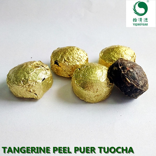 compressed osmanthus puerh mini tuocha tea