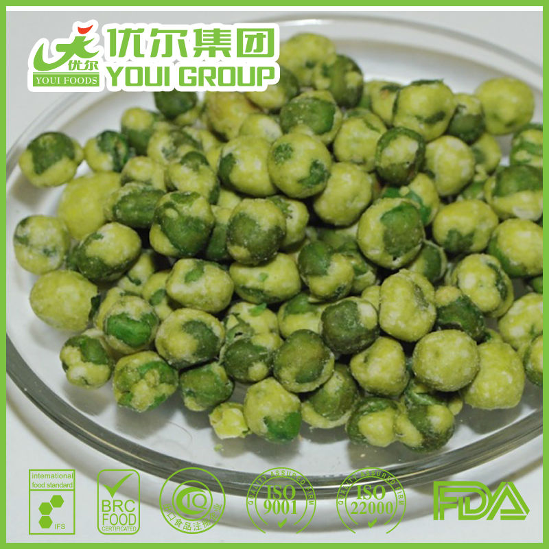 Popular / Nutritious / fried wasabi coated peas / green peas snack food