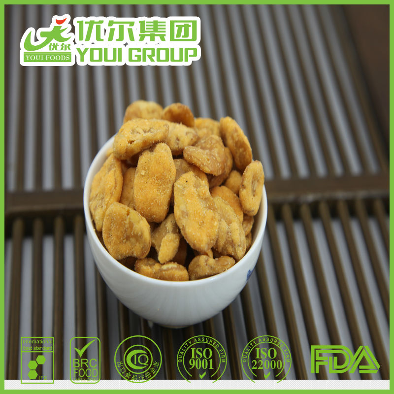Fried Broad Bean Chips / Fava Bean Chips snack,kosher, Halal, Haccp, BRC.