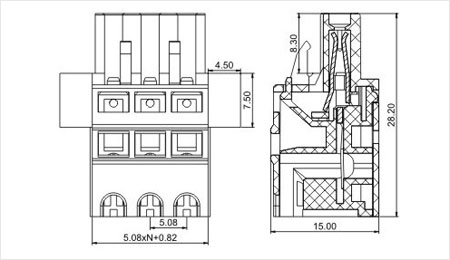 プラグイン可能なターミナルブロックコネクタの製造三河300v10a5. 08ミリメートル仕入れ・メーカー・工場